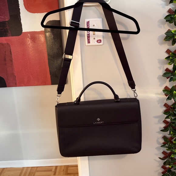 Lambert black wallet for laptop or document in vegan leather - Picture 2 of 5